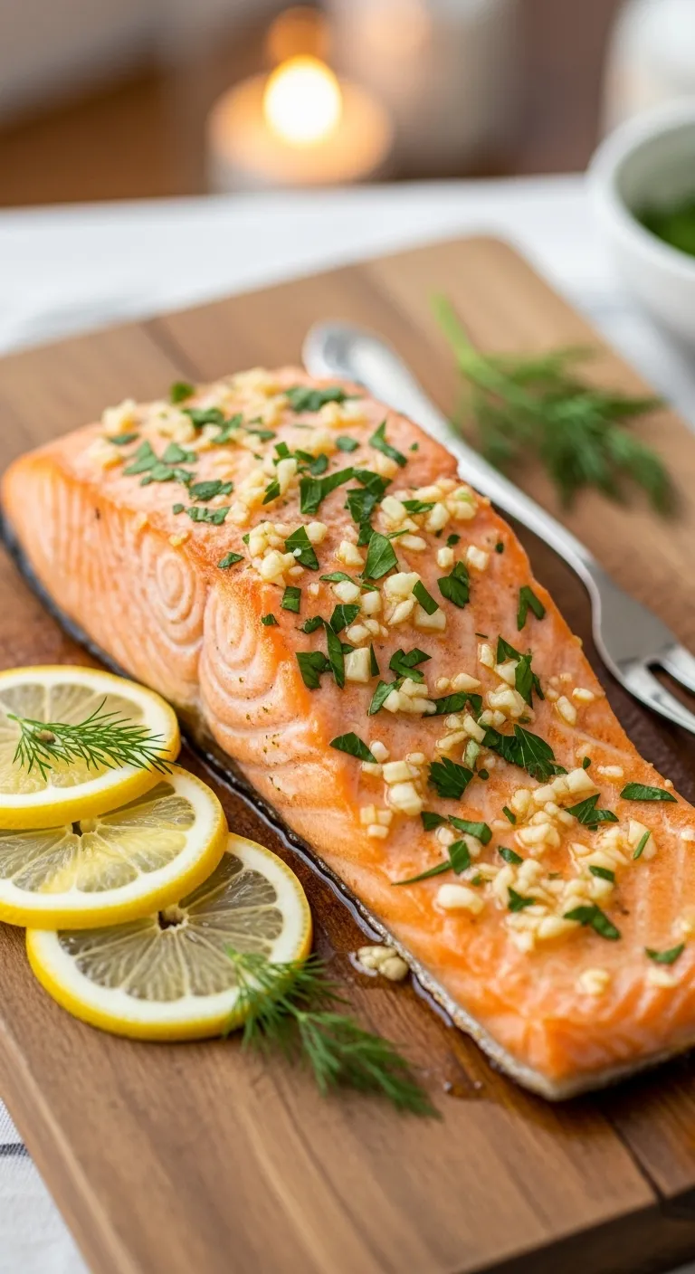 Baked Salmon with Garlic Butter