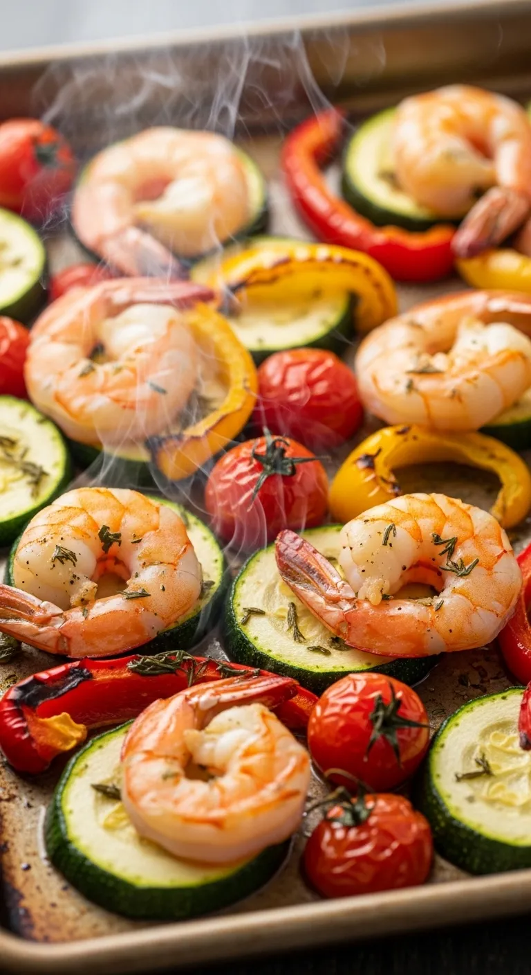  Baked Shrimp with Roasted Vegetables