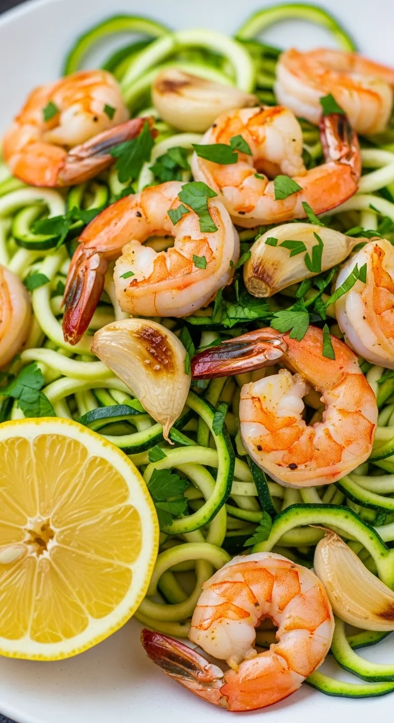 Garlic Butter Shrimp with Zucchini Noodles
