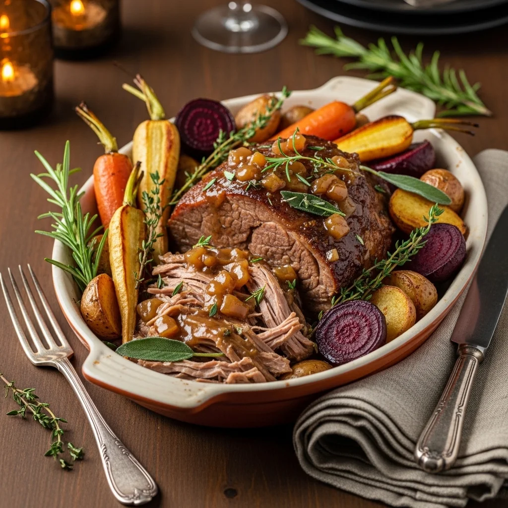 slides-downloader Apple Cider Braised Pork with Roasted Root Vegetables