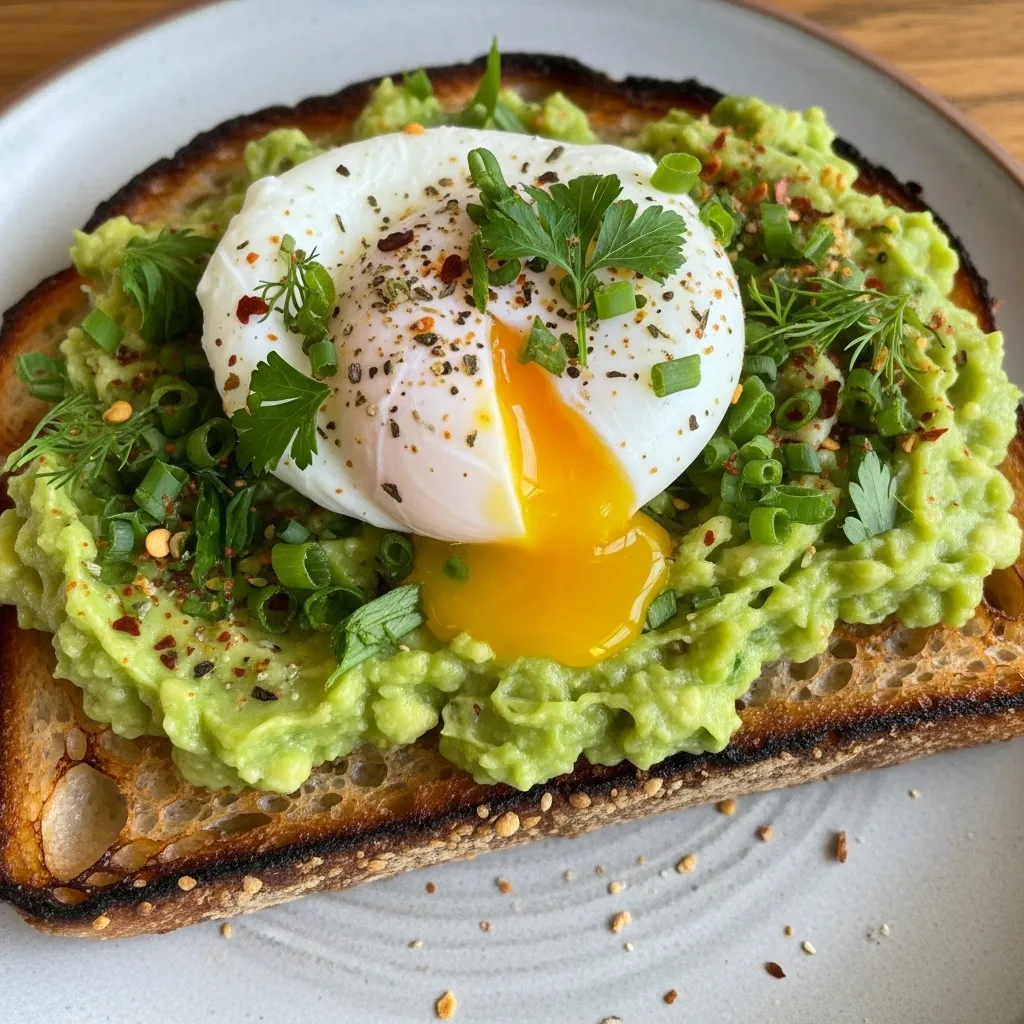 avocado toast with poached egg