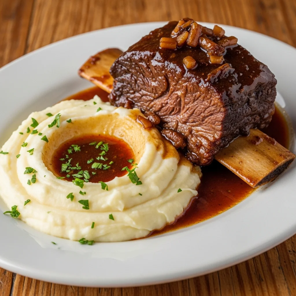 slides-downloader Braised Short Ribs with Creamy Mashed Potatoes