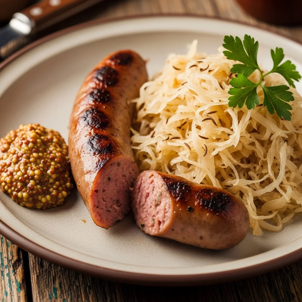 slides-downloader Bratwurst with Sauerkraut