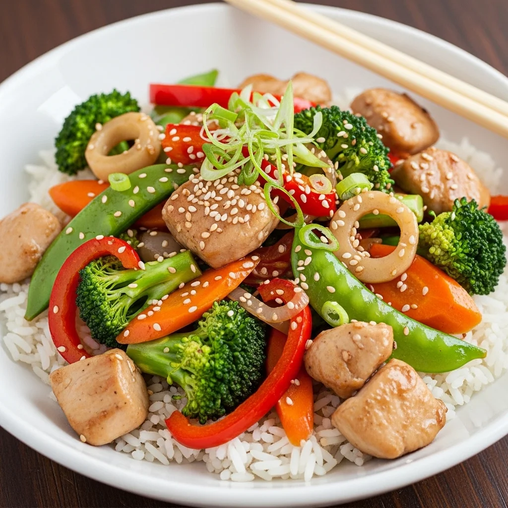 slides-downloader Chicken and Vegetable Stir-Fry with Rice