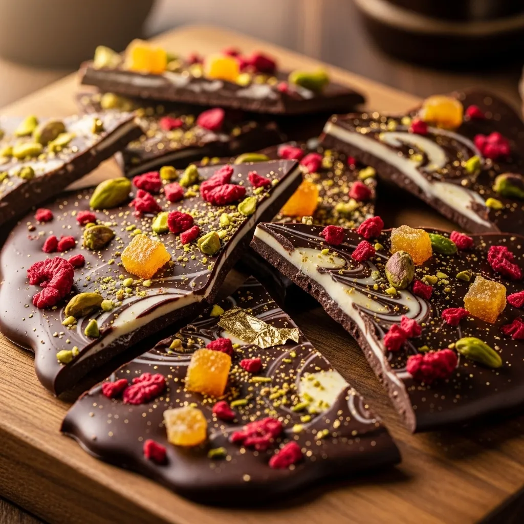 Chocolate Bark with Toppings