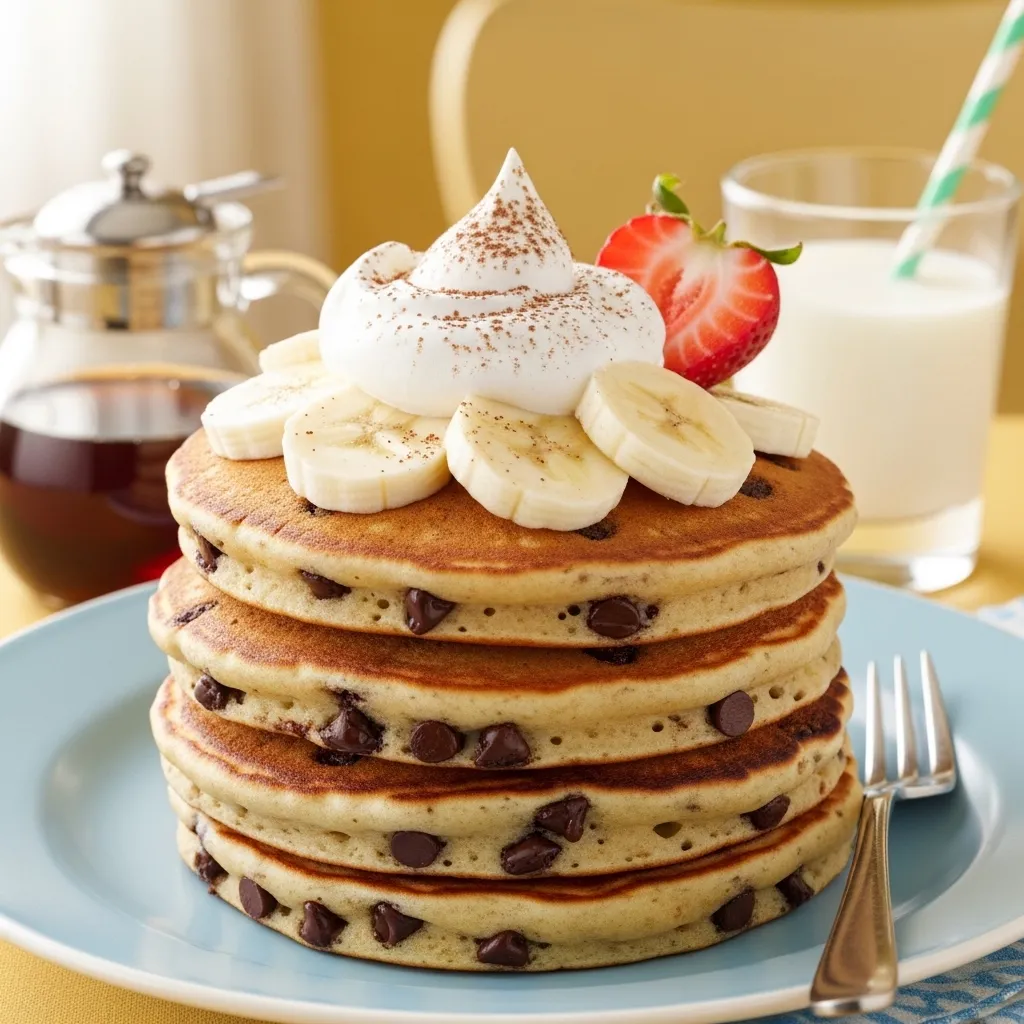 Chocolate Chip Banana Pancakes