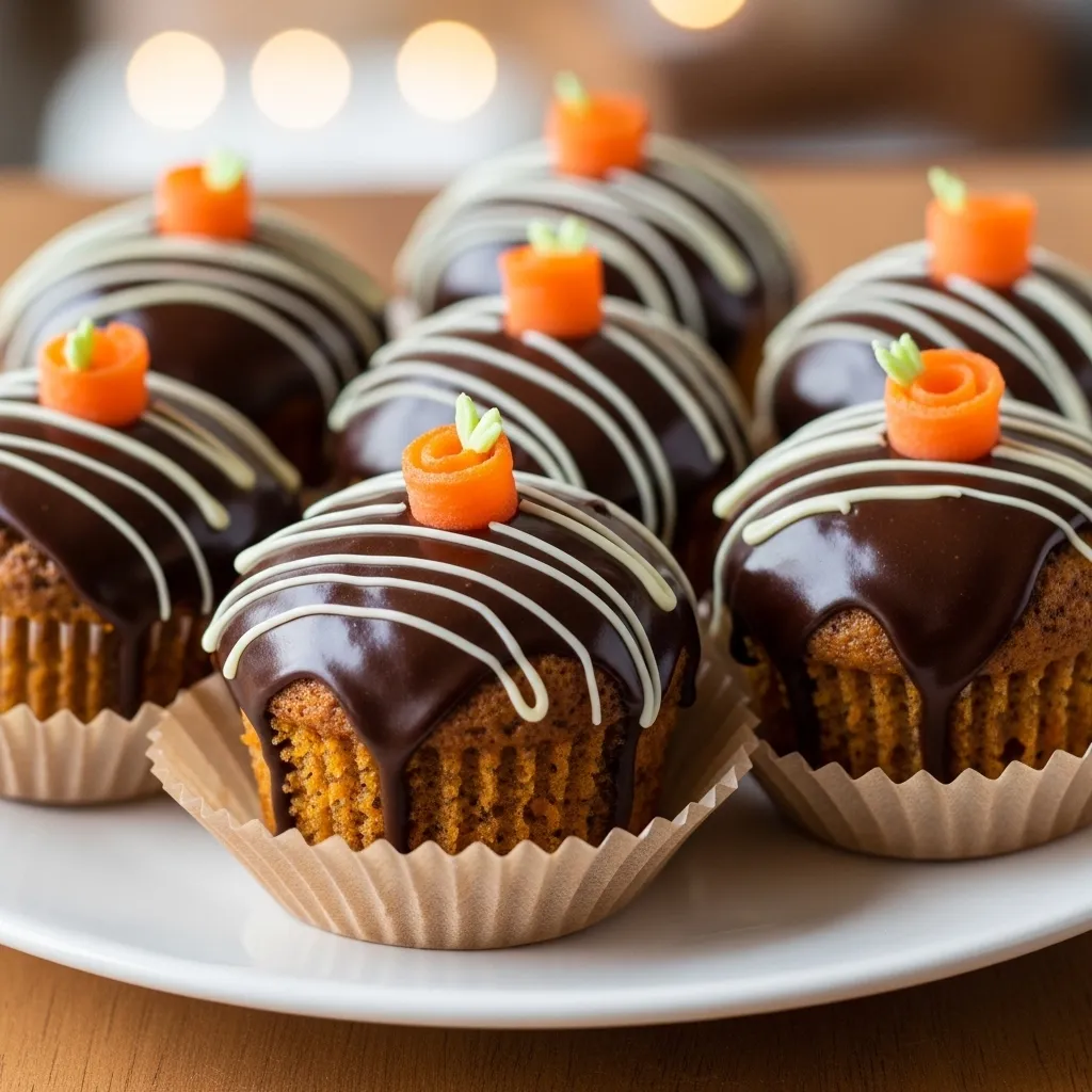 slides-downloader Chocolate Glazed Carrot Cake Cupcakes