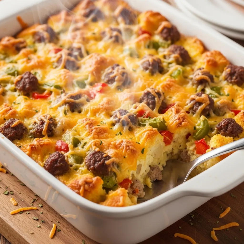 slides-downloader classic sausage and cheese breakfast casserole