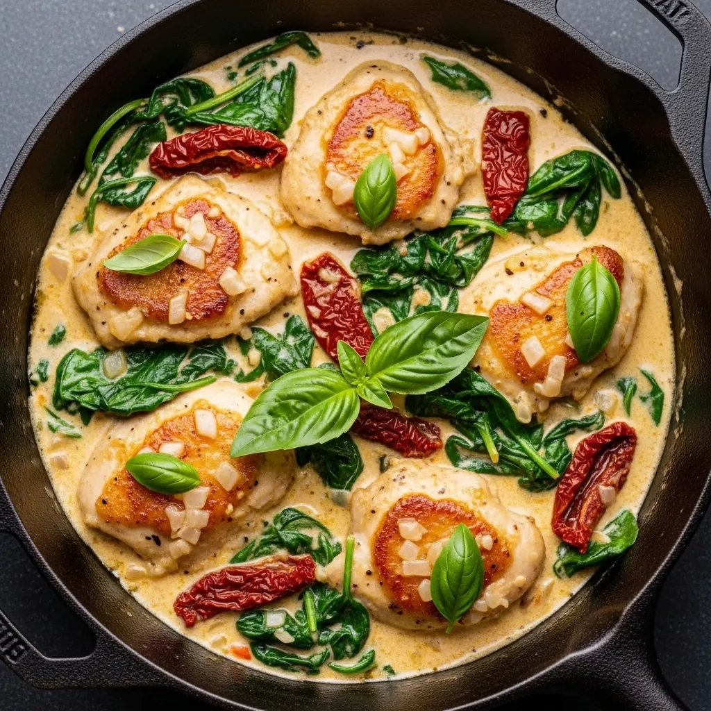 slides-downloader Creamy Tuscan Chicken Skillet