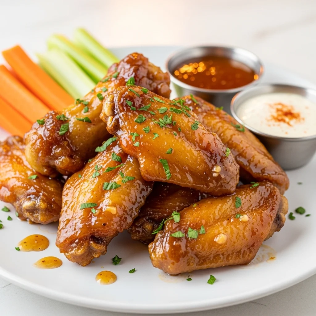 slides-downloader Crispy Baked Chicken Wings with Honey Garlic Sauce