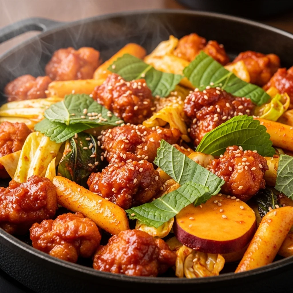 slides-downloader Dakgalbi — Spicy Stir-Fried Chicken (닭갈비)