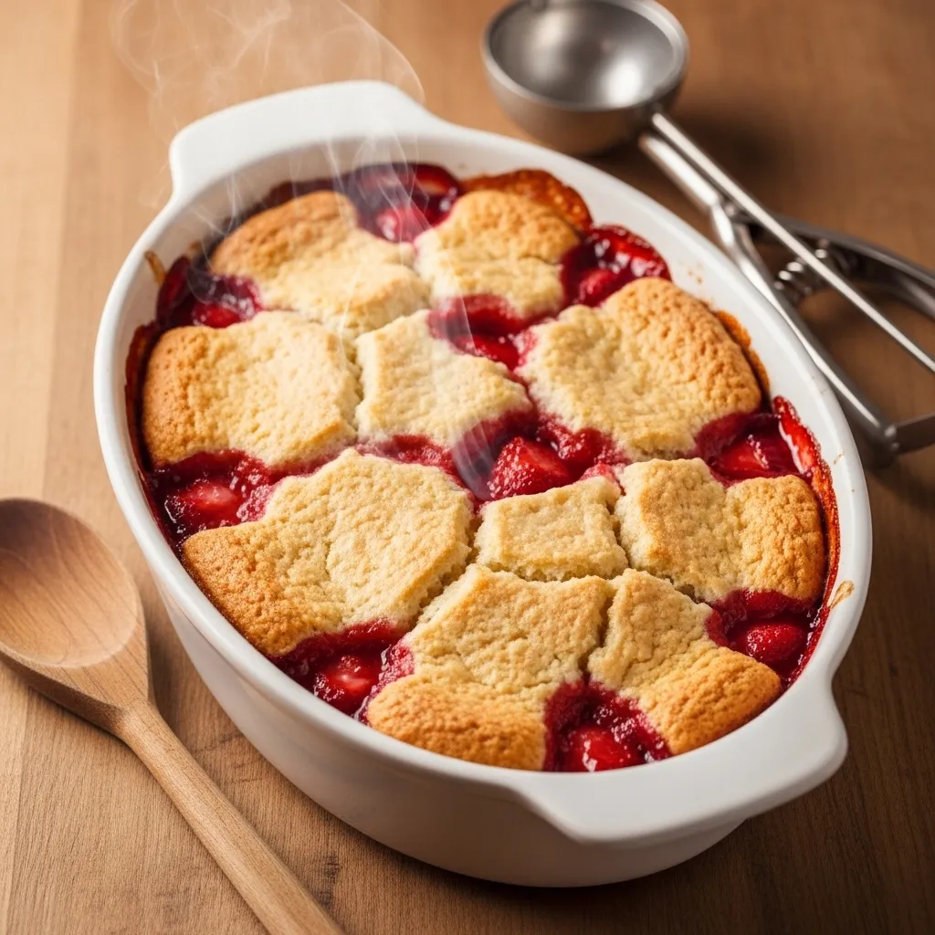 Fresh Strawberry Cobbler
