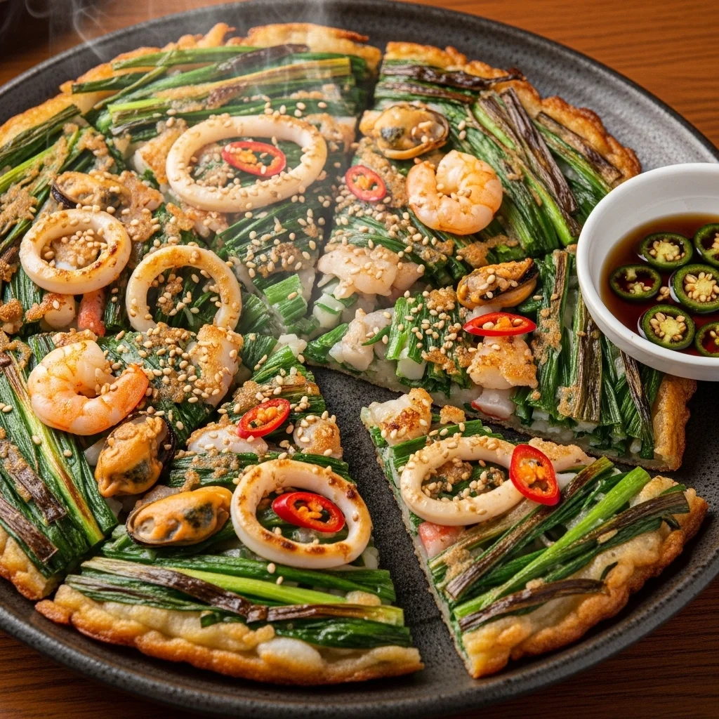 slides-downloader Haemul Pajeon — Korean Seafood & Green Onion Pancake (해물파전)