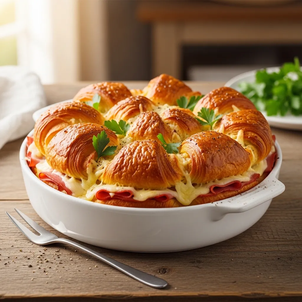 slides-downloader ham and swiss croissant casserole