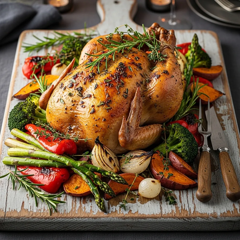 slides-downloader Herb-Roasted Chicken with Lemon and Garlic