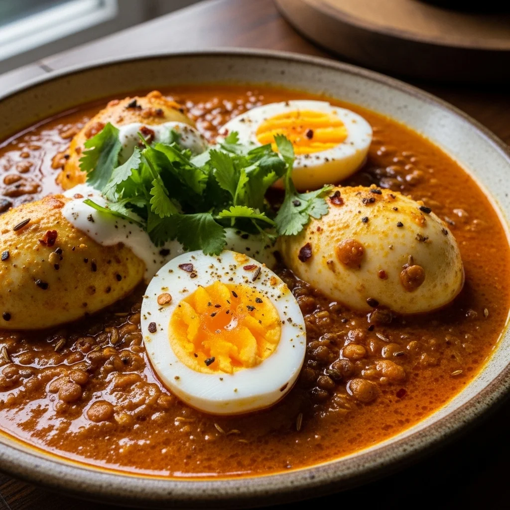 slides-downloader High Protein Egg and Lentil Curry
