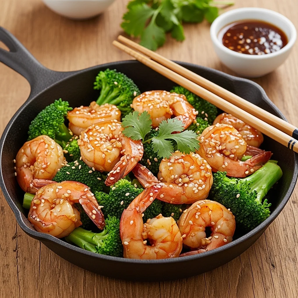 slides-downloader Honey Garlic Shrimp and Broccoli