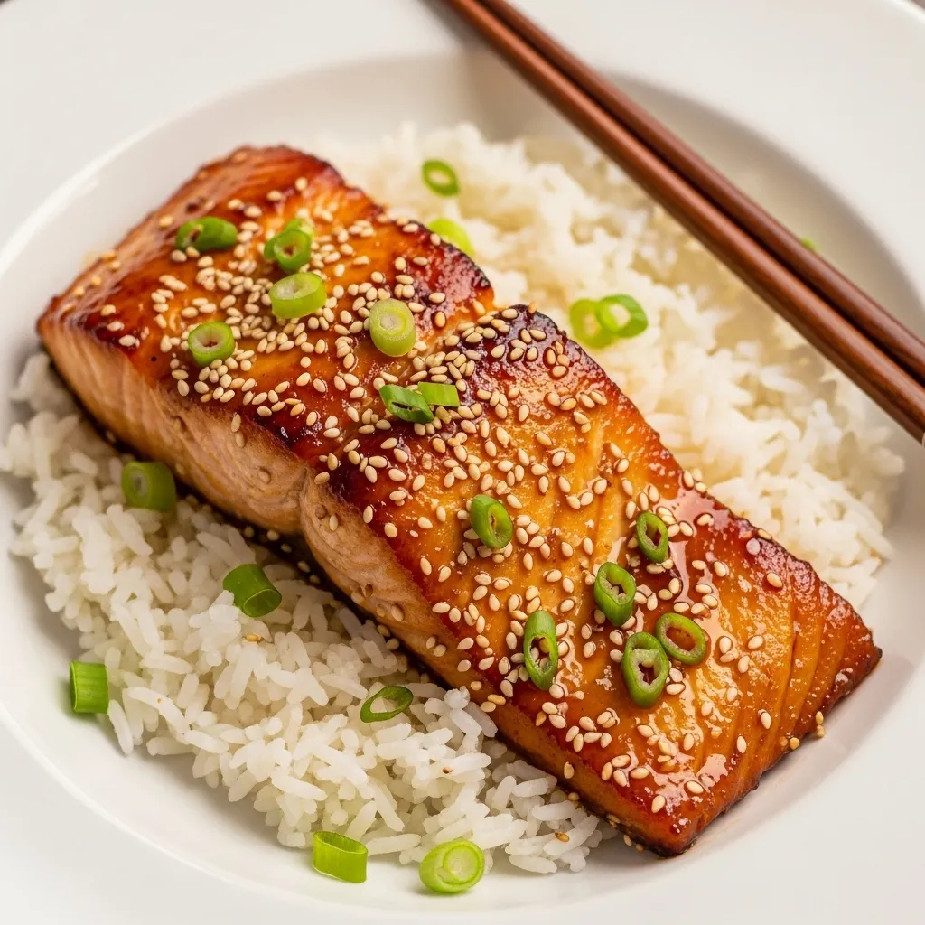 slides-downloader Honey Soy Glazed Salmon with Sesame