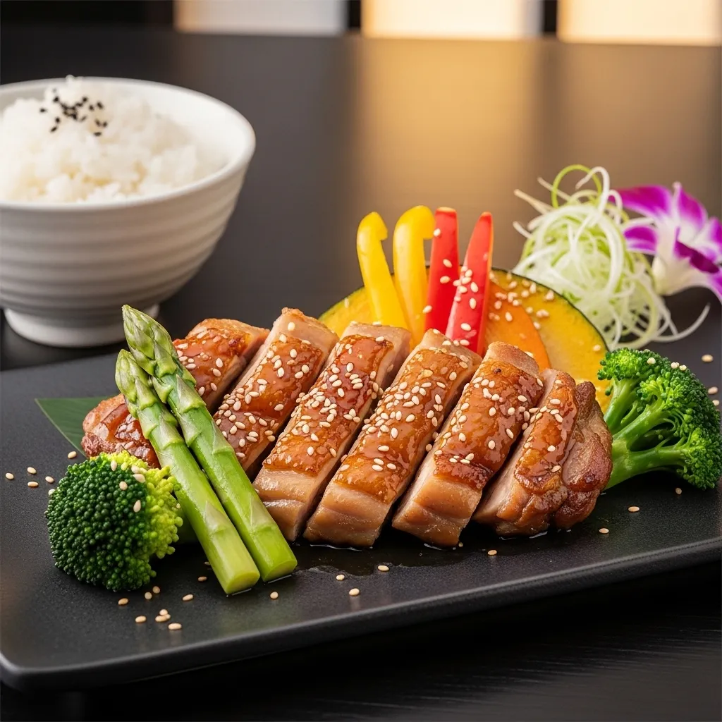 slides-downloader Japanese Chicken Teriyaki with Vegetables (照り焼きチキン)