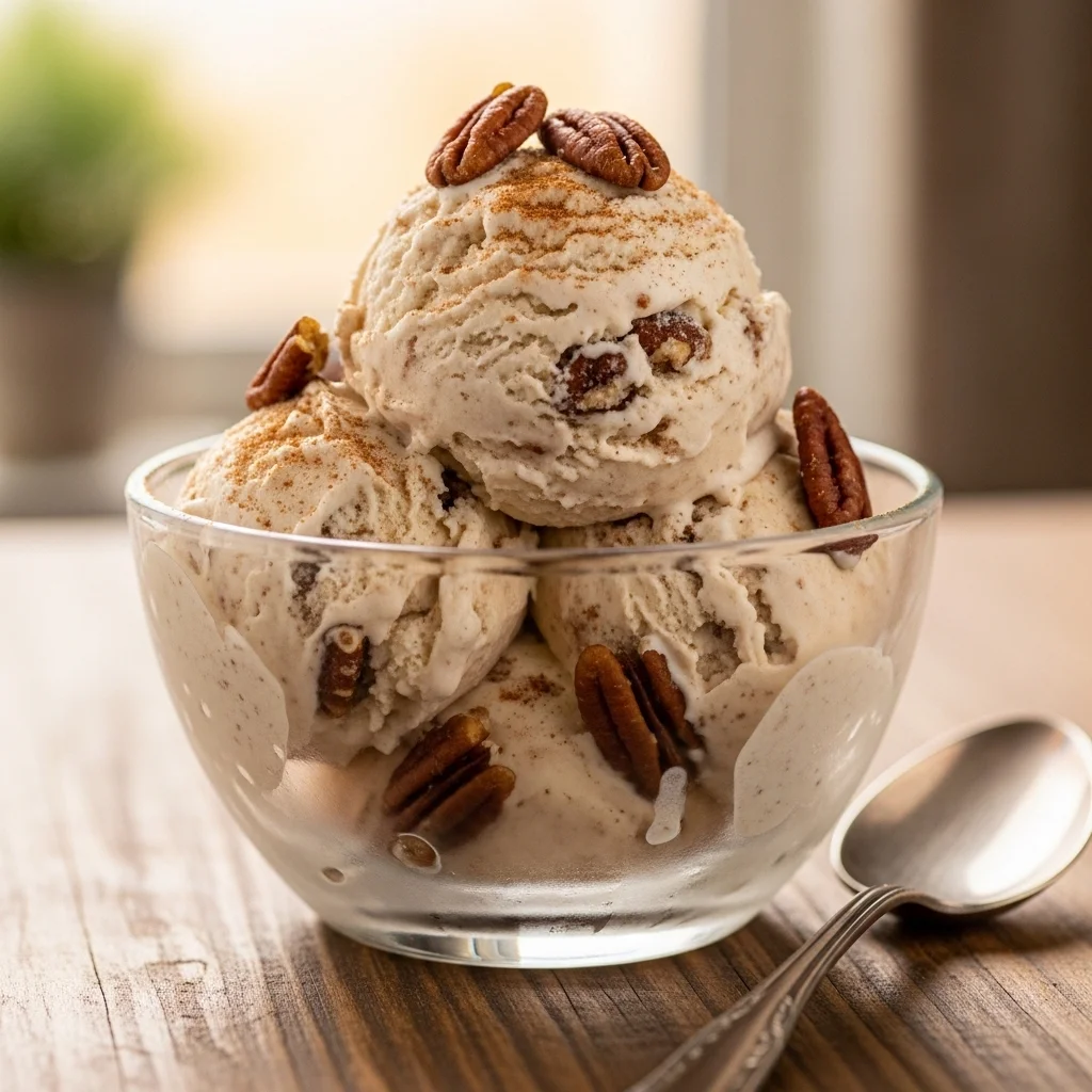 Keto Cinnamon Butter Pecan Ice Cream