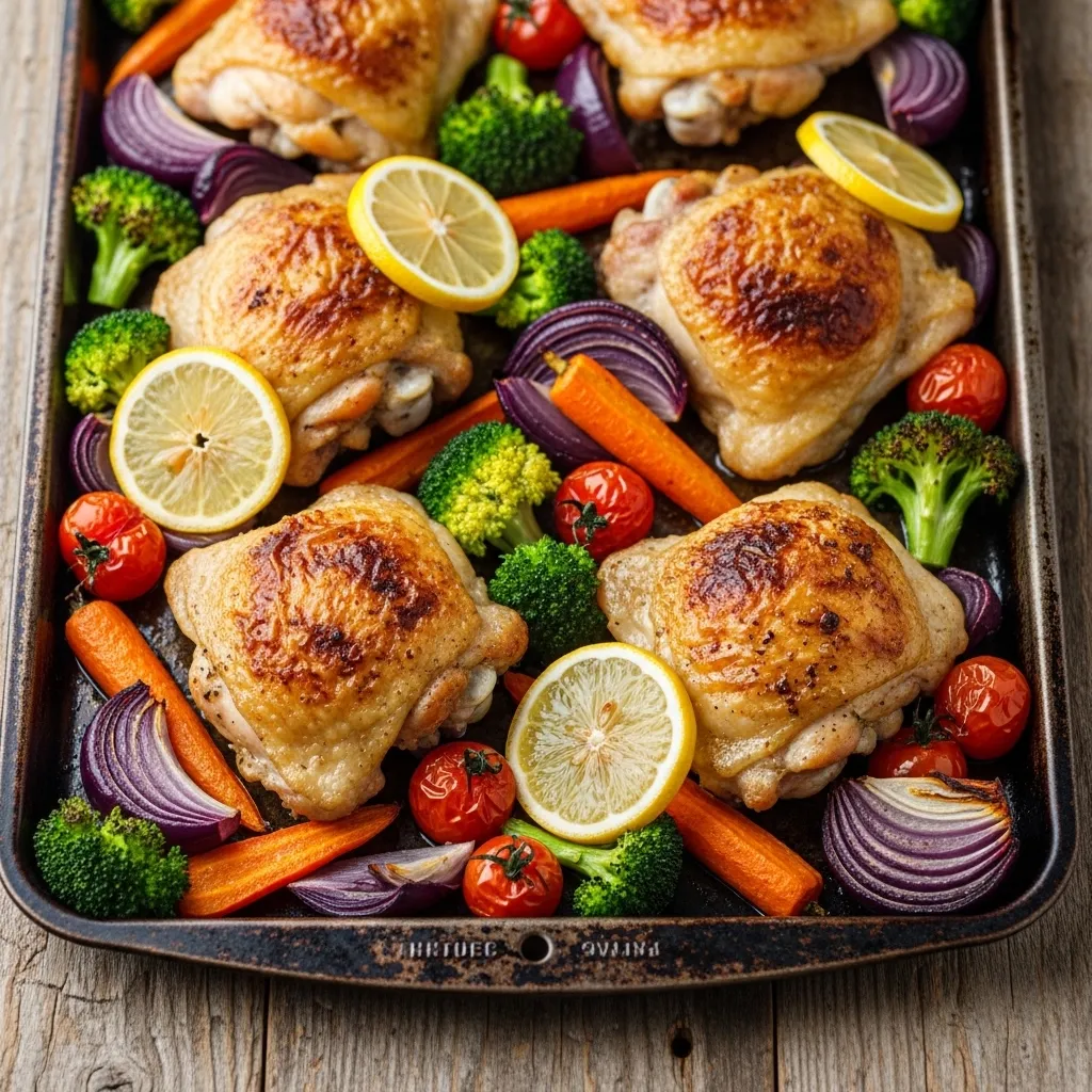 Lemon Herb Roasted Chicken Thighs