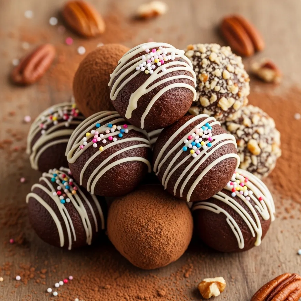 No Bake Brownie Truffle Bites