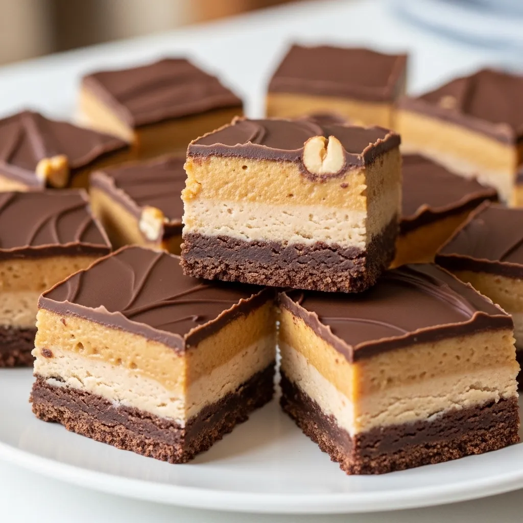 No-Bake Chocolate Peanut Butter Bars
