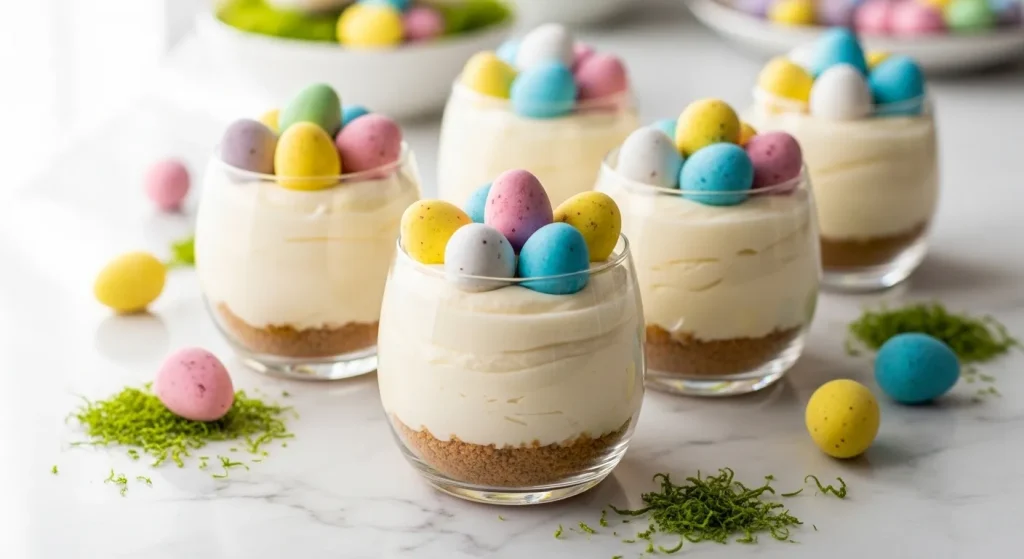 No Bake Mini Egg Cheesecake Cups Recipe – Easy Easter Dessert