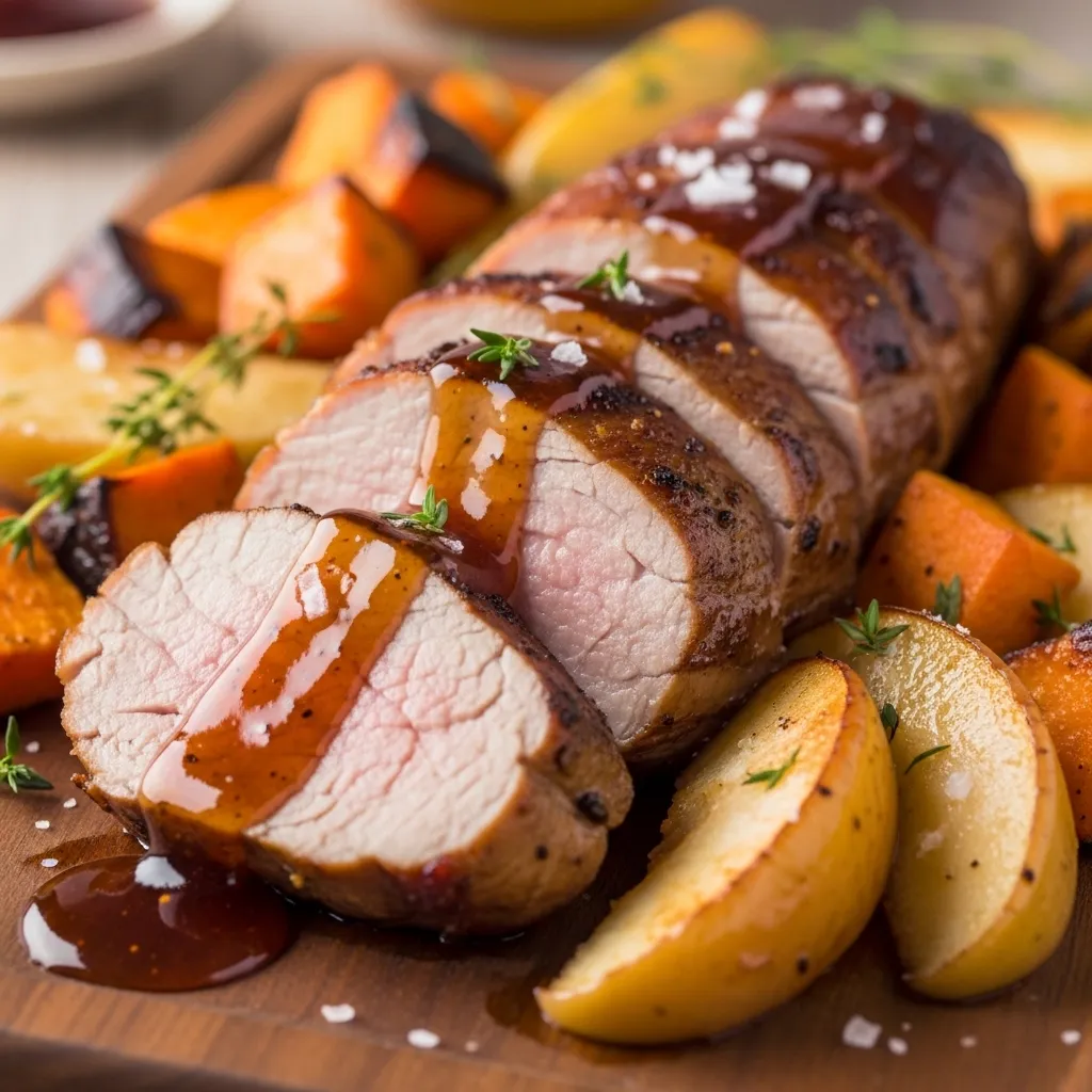  One-Pan Pork Tenderloin with Apples and Sweet Potatoes