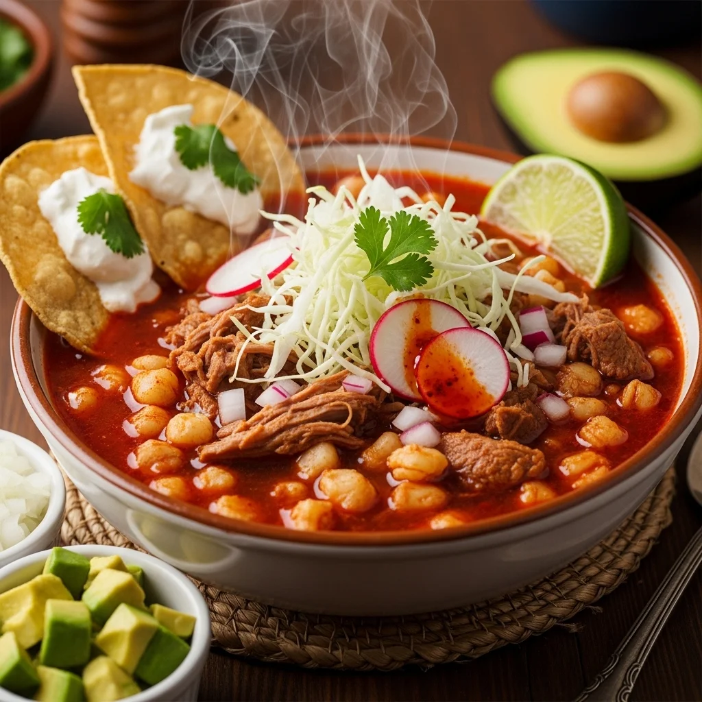 slides-downloader Pozole Rojo (Red Hominy Stew with Pork)