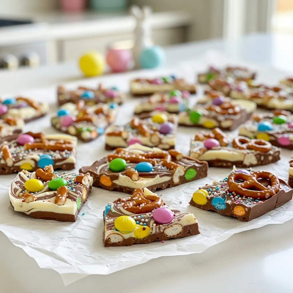 Pretzel Easter Chocolate Bark