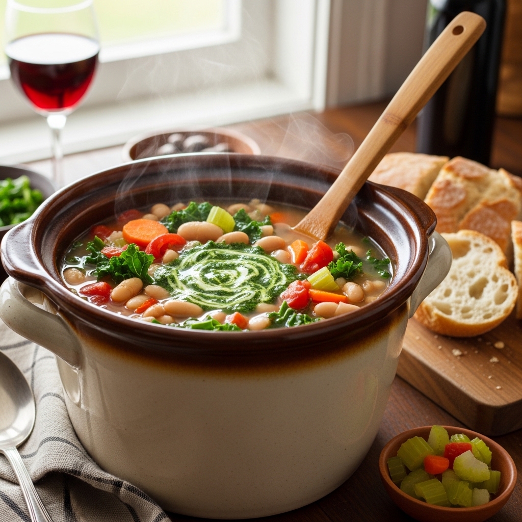 slides-downloader Slow Cooker Tuscan White Bean Soup