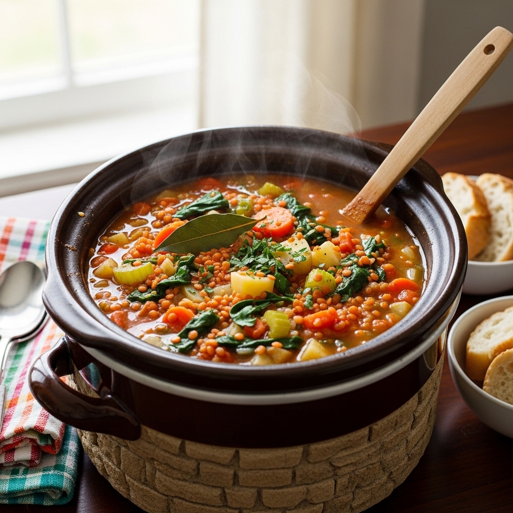 slides-downloader Slow Cooker Vegetable Lentil Soup