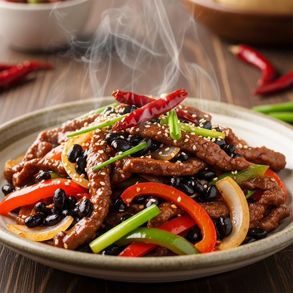 slides-downloader Spicy Beef and Black Bean Stir-Fry