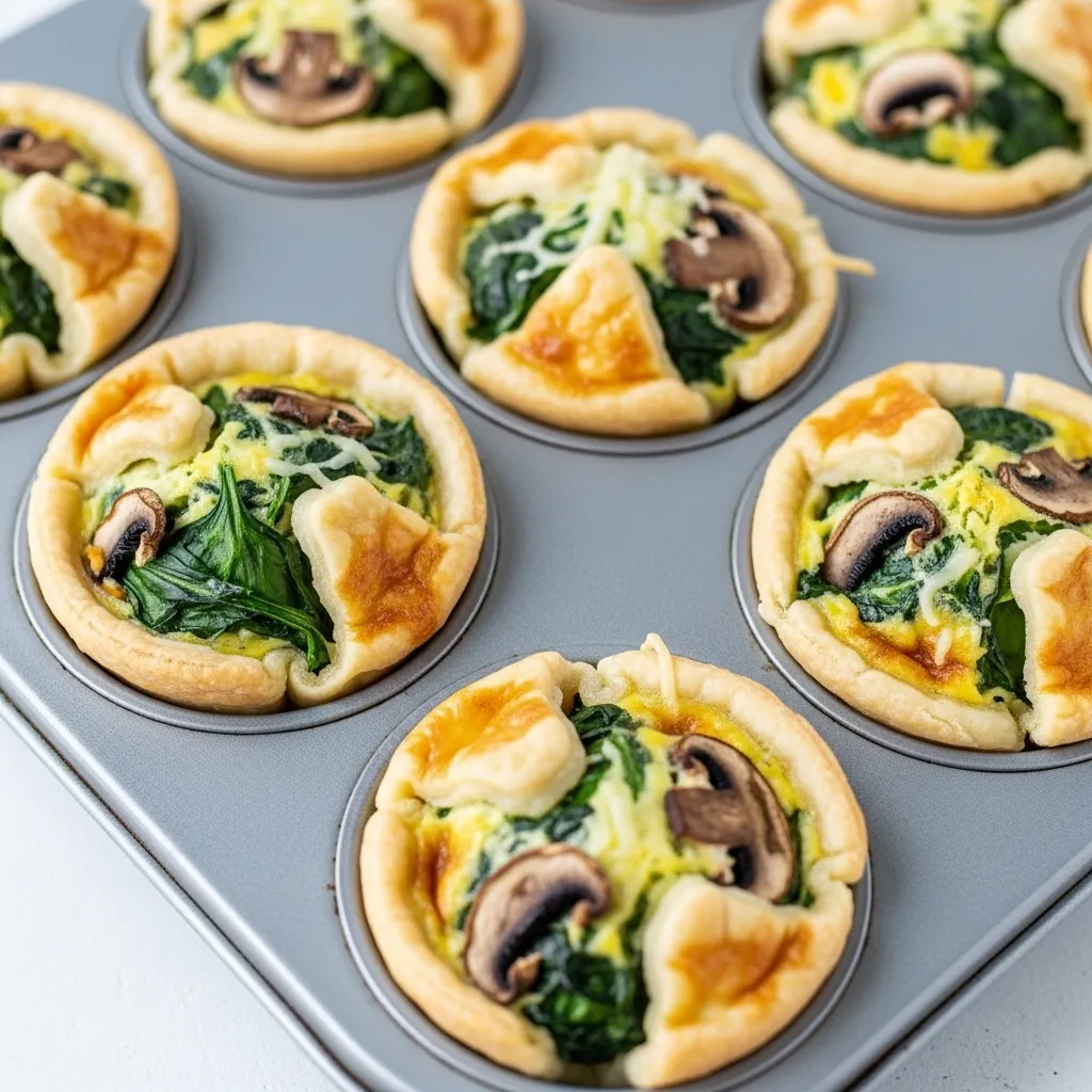 slides-downloader spinach and mushroom quiche cups