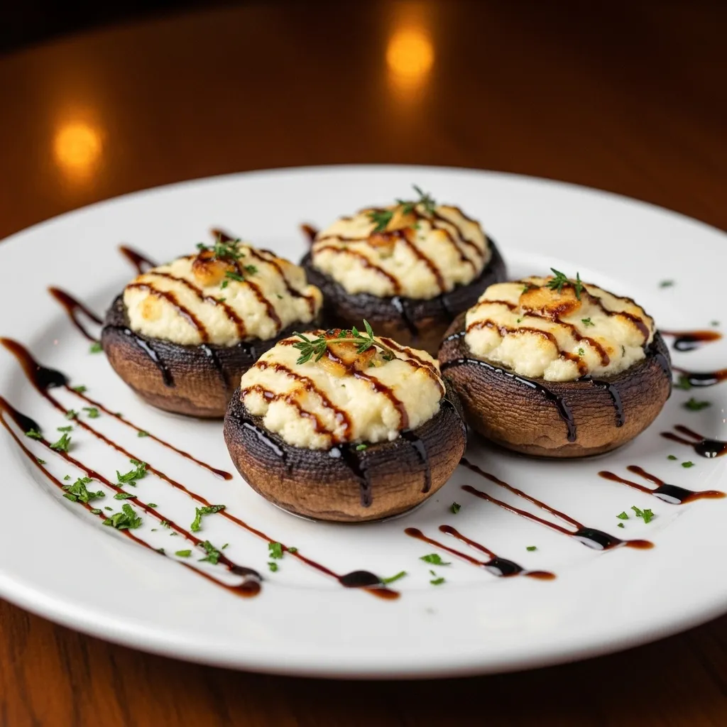Stuffed Portobello Mushrooms with Goat Cheese