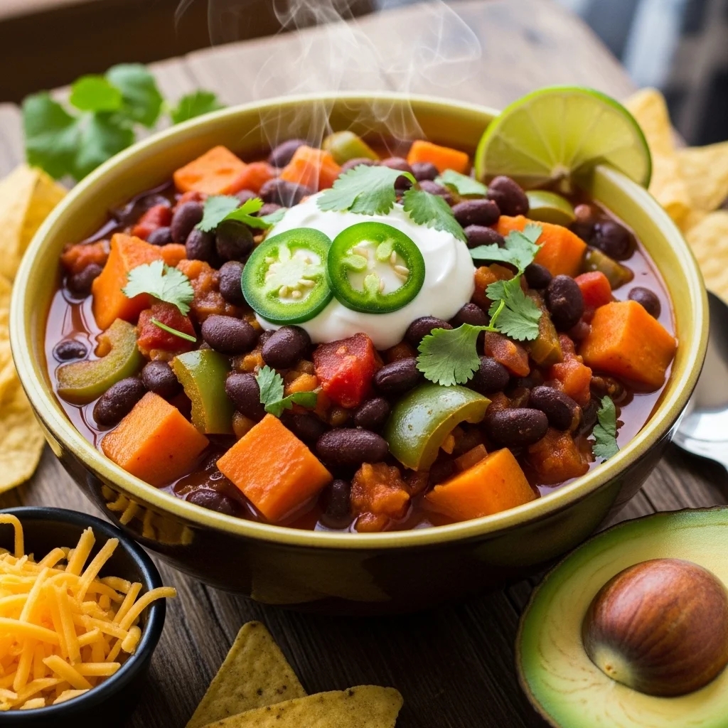 slides-downloader Sweet Potato and Black Bean Chili