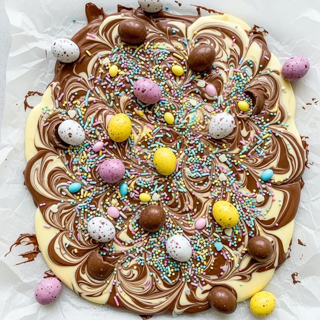 Swirled Easter Chocolate Bark