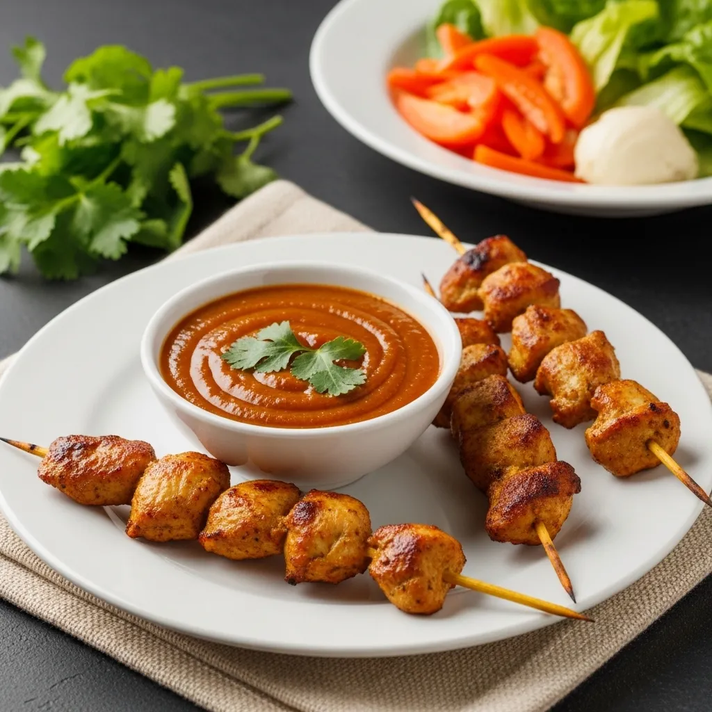 slides-downloader Thai Chicken Satay with Peanut Sauce