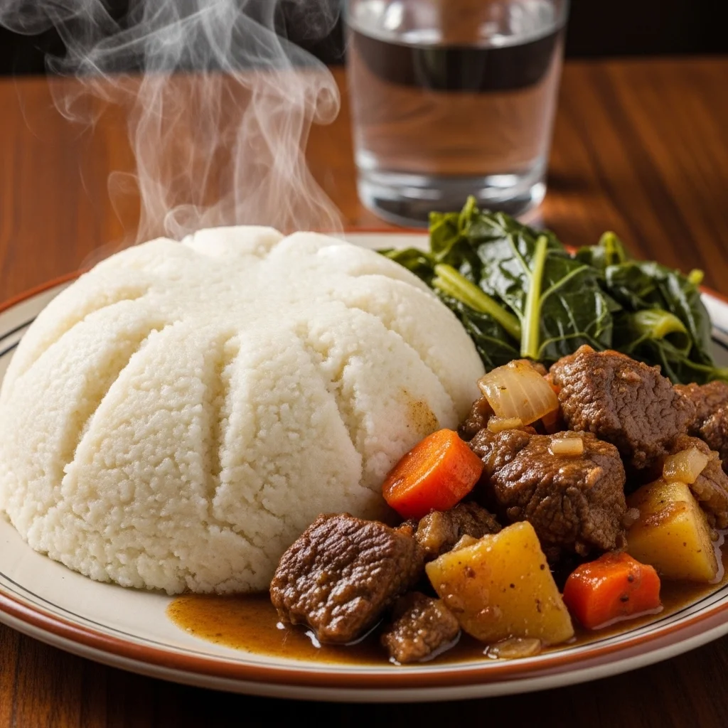 slides-downloader Zimbabwean Sadza ne Nyama (Cornmeal Porridge with Beef Stew)