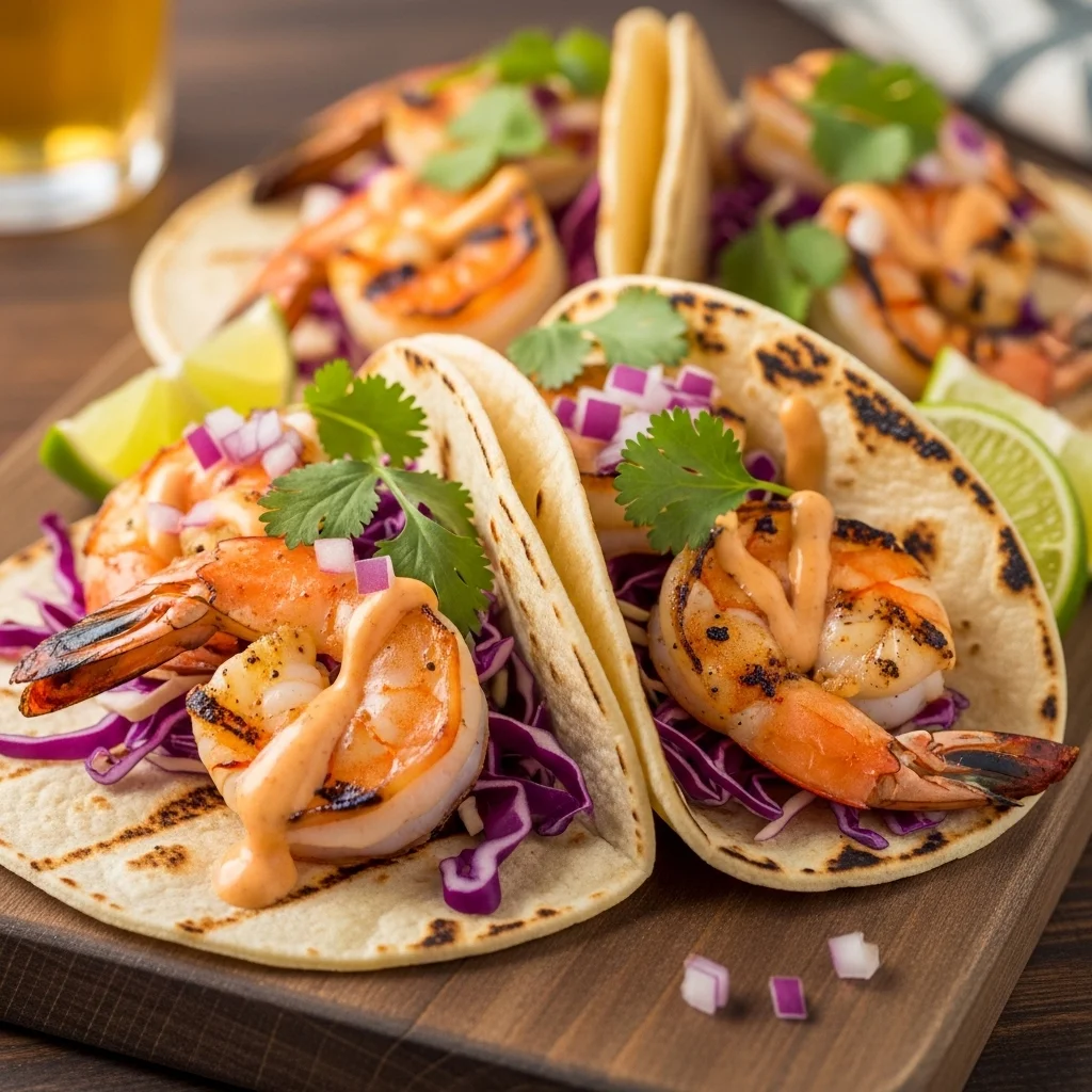 Garlic Butter Shrimp Tacos