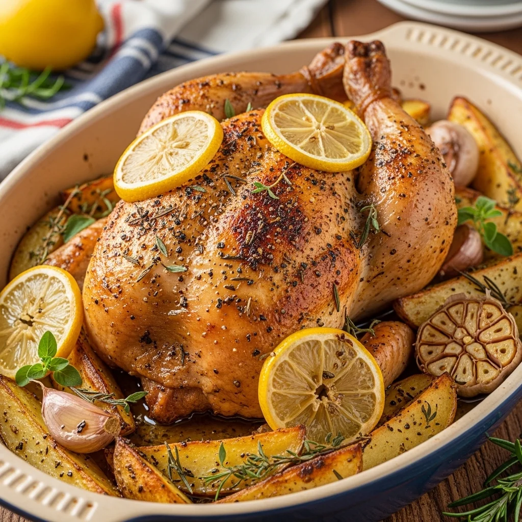 slides-downloader Greek Lemon Herb Roast Chicken (Kotopoulo Lemonato)