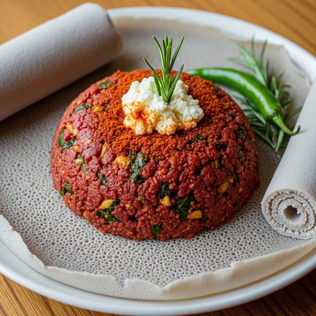 Kitfo (Ethiopian Spiced Raw Beef)