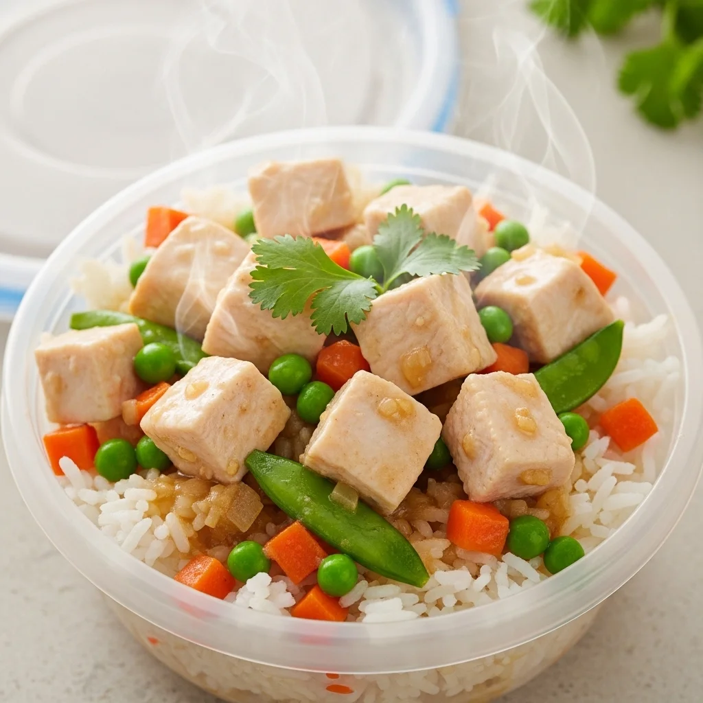 Microwave Chicken and Rice Bowl