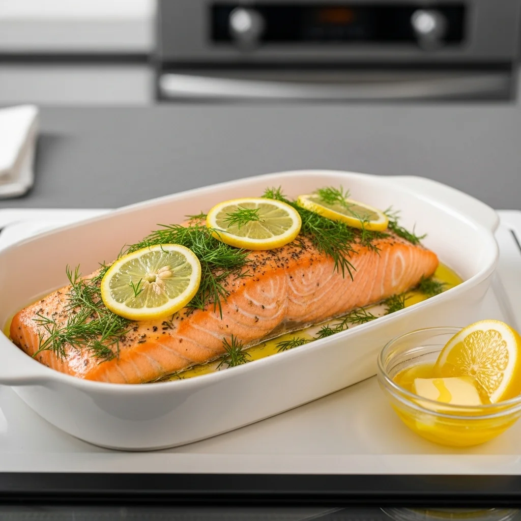 Microwave Salmon with Lemon and Dill