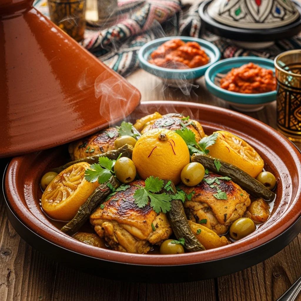 slides-downloader Moroccan Chicken with Preserved Lemon and Herbs