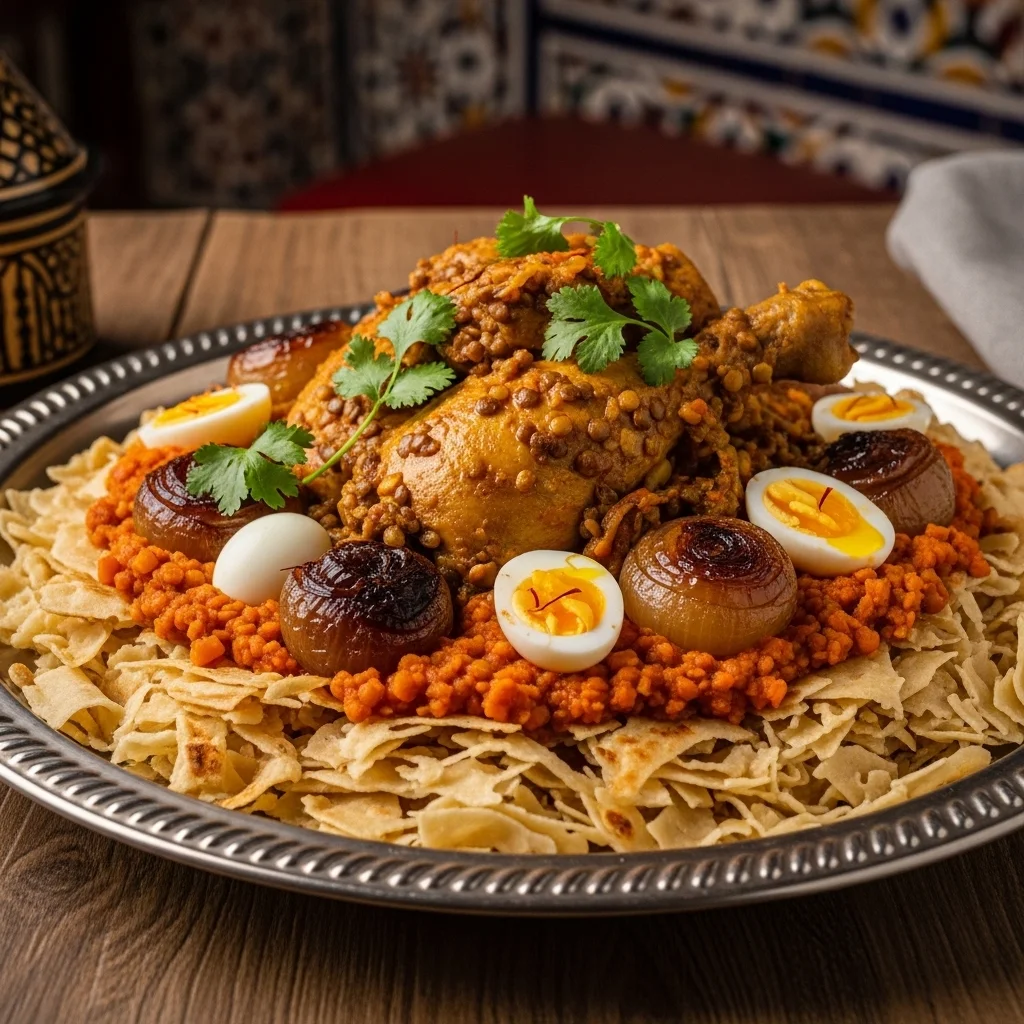 slides-downloader Moroccan Rfissa (Chicken and Lentil Stew with Msemen)