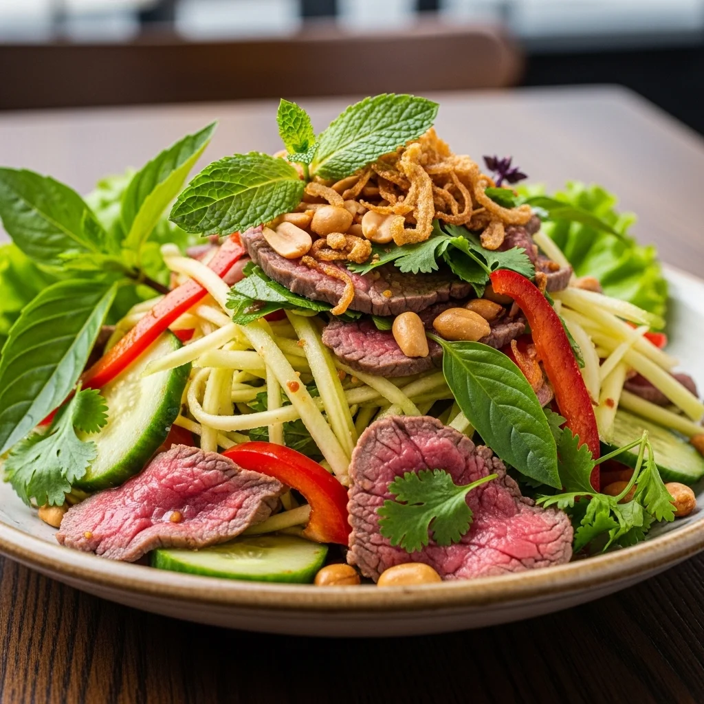 slides-downloader Nhoam Svay Kroeung Sach Ko (Cambodian Green Mango Beef Salad)