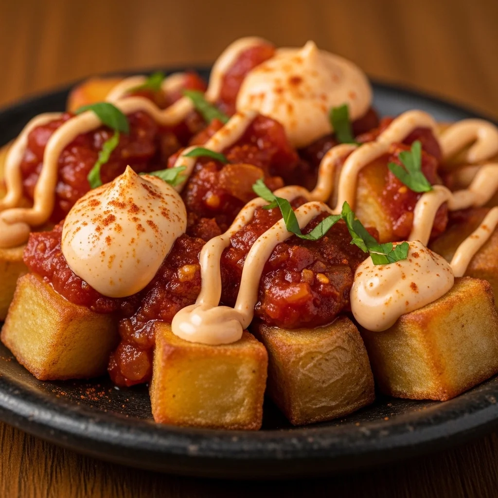 slides-downloader Patatas Bravas with Smoky Aioli