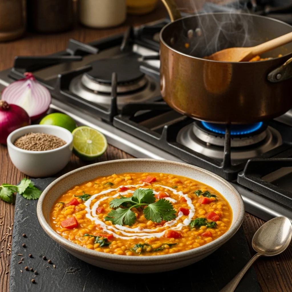 Stovetop Coconut Red Lentil Dal